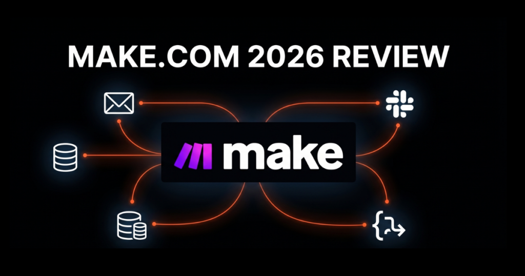 Make.com review 2026: A visual representation showing how the platform automates workflows for solo founders using connected modules.