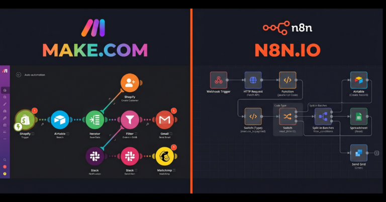 Make.com vs n8n 2026 — visual automation platform comparison for solo founders