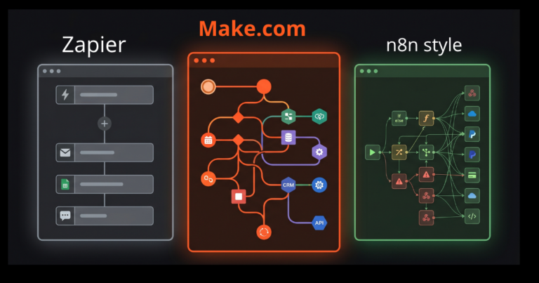 Zapier vs Make.com vs n8n 2026 — automation tools comparison for solo founders
