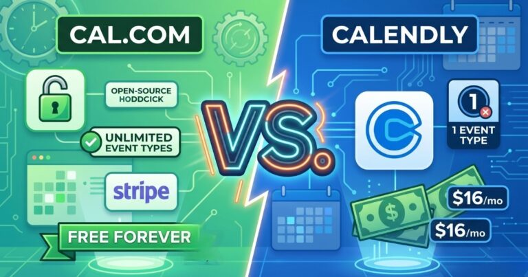 Cal.com vs Calendly 2026 - scheduling tool comparison for solo founders